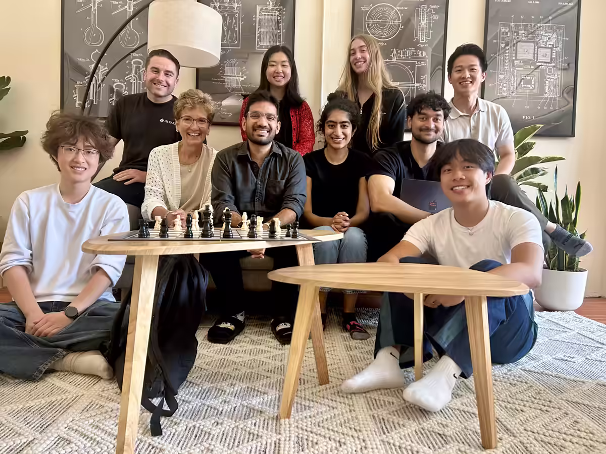 The Altara team gathered on their office couch